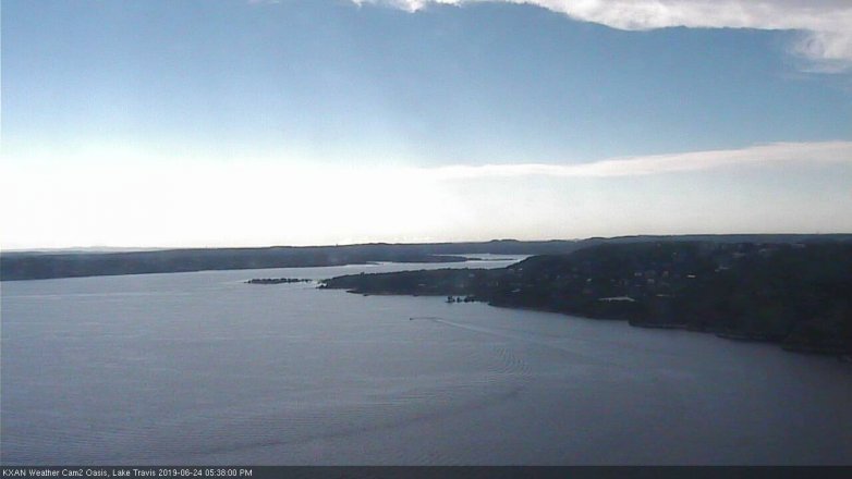 Lake Travis webcam, June 24, 2019 4:40 PM CT