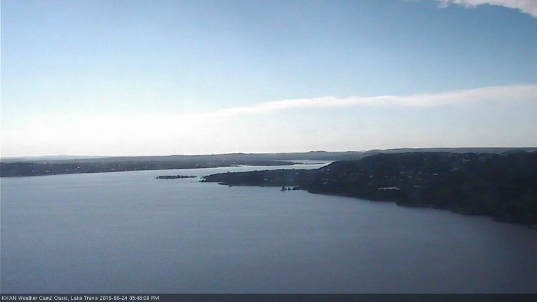 Lake Travis webcam, June 24, 2019 4:50 PM CT