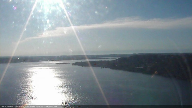 Lake Travis webcam, June 24, 2019 5:40 PM CT