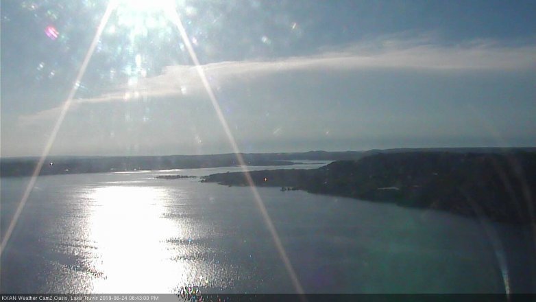 Lake Travis webcam, June 24, 2019 5:45 PM CT