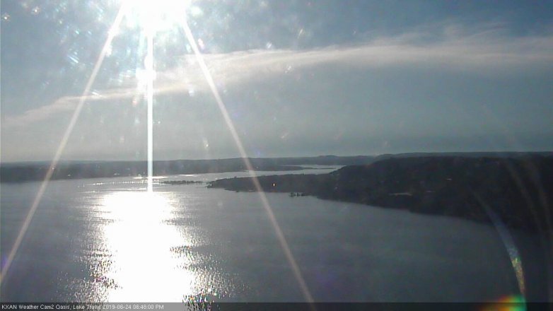Lake Travis webcam, June 24, 2019 5:50 PM CT