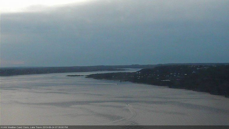 Lake Travis webcam, June 24, 2019 6:40 PM CT