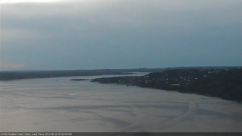 Lake Travis webcam, June 24, 2019 6:45 PM CT