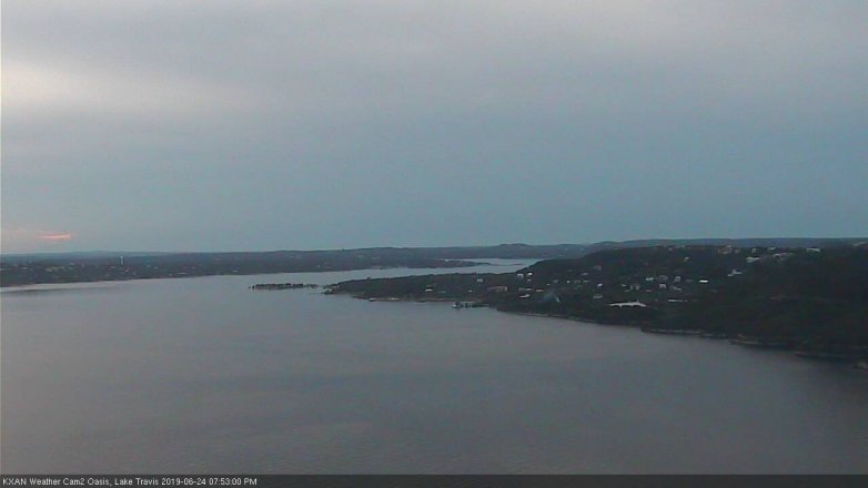 Lake Travis webcam, June 24, 2019 6:55 PM CT