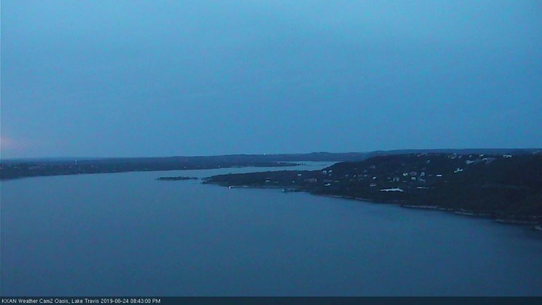 Lake Travis webcam, June 24, 2019 7:45 PM CT