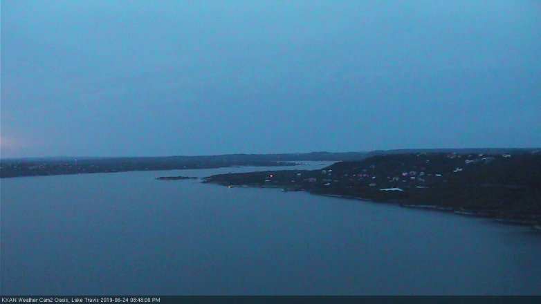 Lake Travis webcam, June 24, 2019 7:50 PM CT