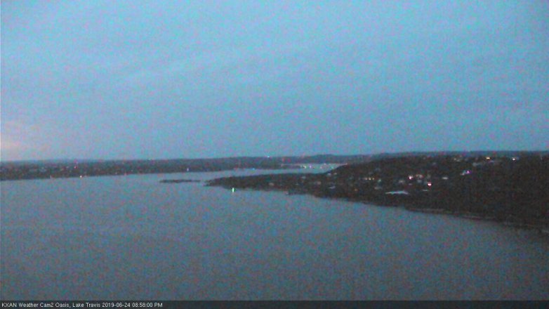 Lake Travis webcam, June 24, 2019 8:00 PM CT