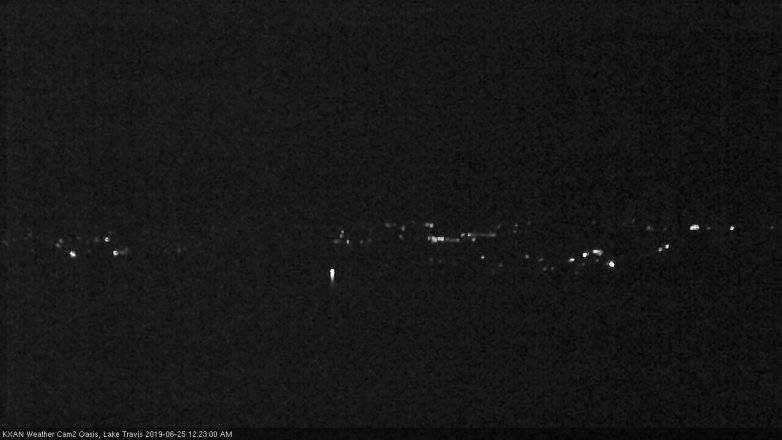 Lake Travis webcam, June 24, 2019 11:25 PM CT