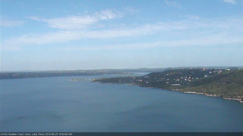Lake Travis webcam, June 25, 2019 9:05 AM CT