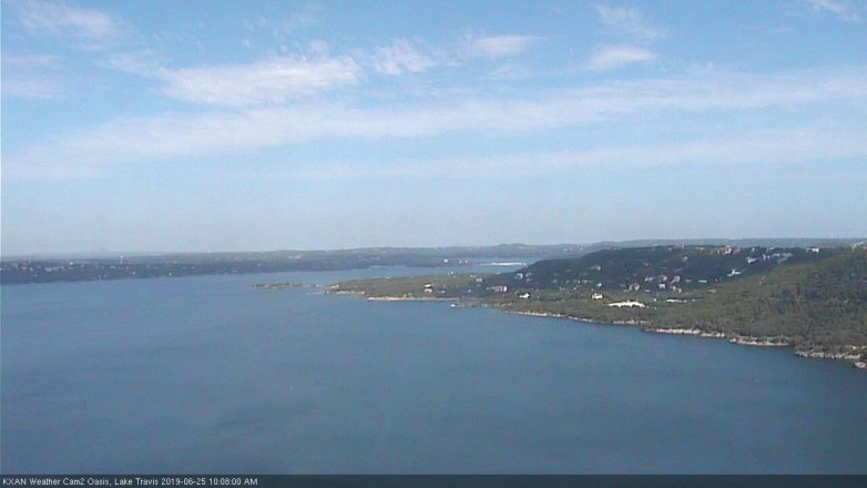 Lake Travis webcam, June 25, 2019 9:10 AM CT