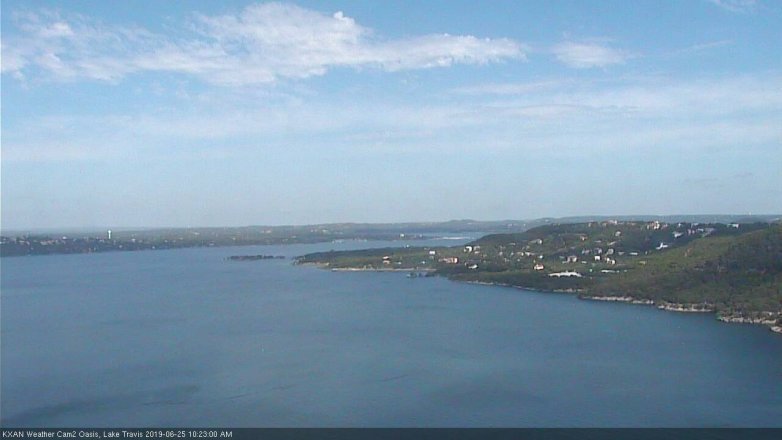 Lake Travis webcam, June 25, 2019 9:25 AM CT
