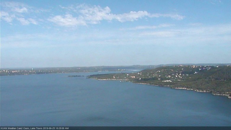 Lake Travis webcam, June 25, 2019 9:30 AM CT