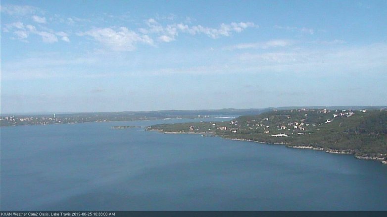 Lake Travis webcam, June 25, 2019 9:35 AM CT