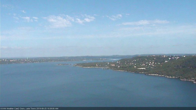 Lake Travis webcam, June 25, 2019 9:40 AM CT
