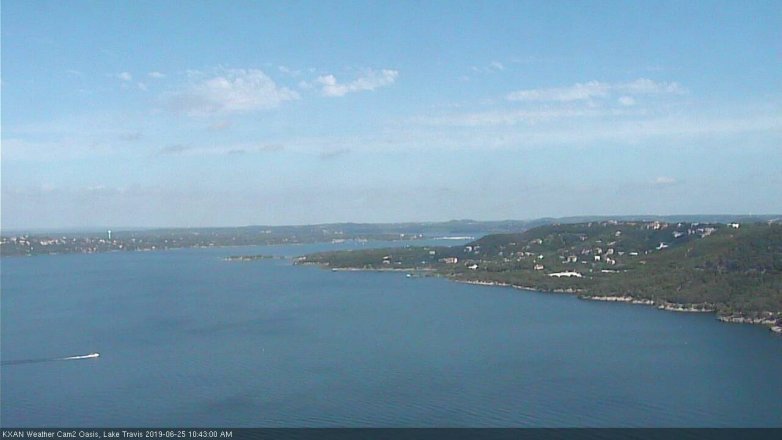 Lake Travis webcam, June 25, 2019 9:45 AM CT