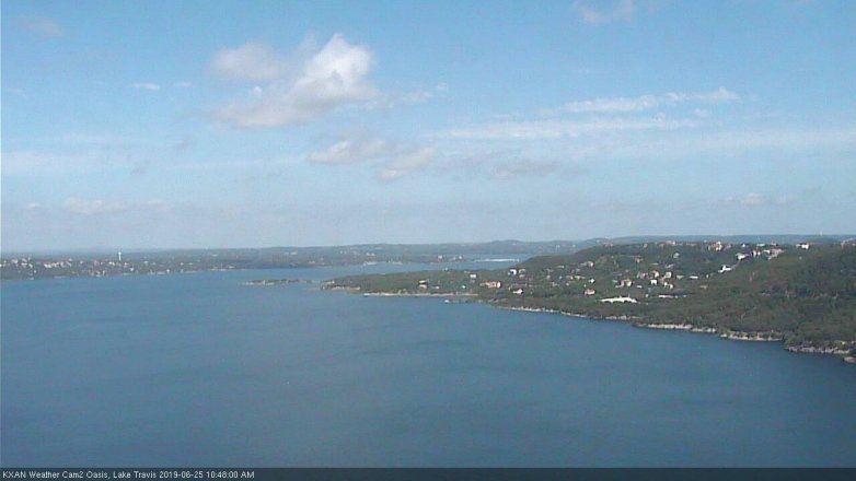 Lake Travis webcam, June 25, 2019 9:50 AM CT
