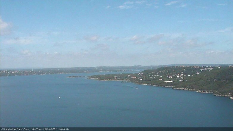 Lake Travis webcam, June 25, 2019 10:20 AM CT