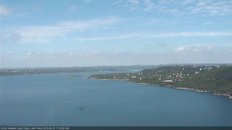 Lake Travis webcam, June 25, 2019 10:35 AM CT