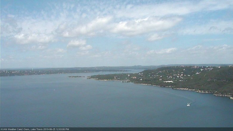 Lake Travis webcam, June 25, 2019 11:05 AM CT