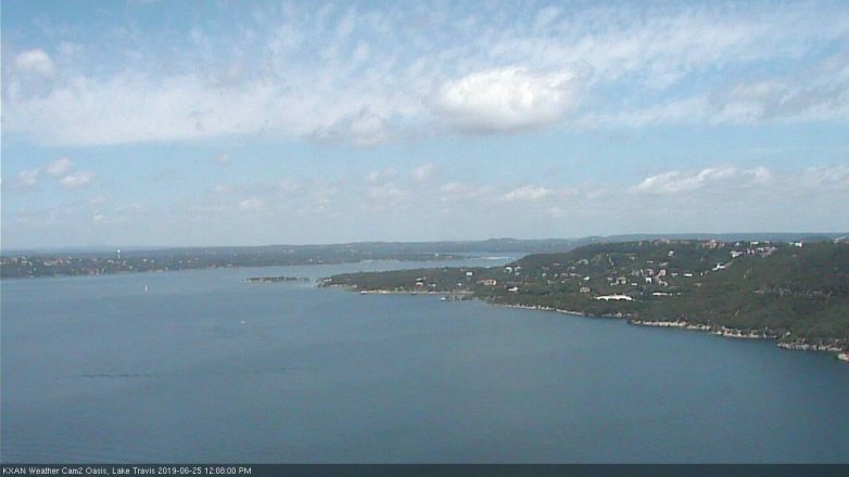 Lake Travis webcam, June 25, 2019 11:10 AM CT