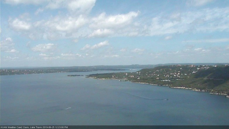Lake Travis webcam, June 25, 2019 11:25 AM CT