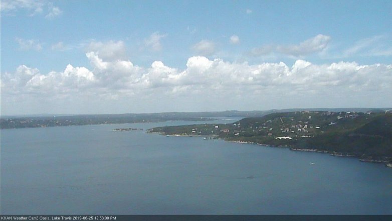 Lake Travis webcam, June 25, 2019 11:55 AM CT
