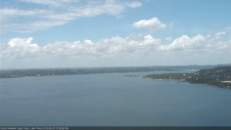 Lake Travis webcam, June 25, 2019 12:00 PM CT