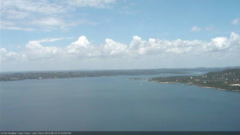 Lake Travis webcam, June 25, 2019 12:05 PM CT