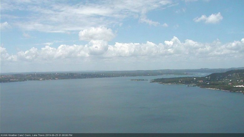 Lake Travis webcam, June 25, 2019 12:10 PM CT