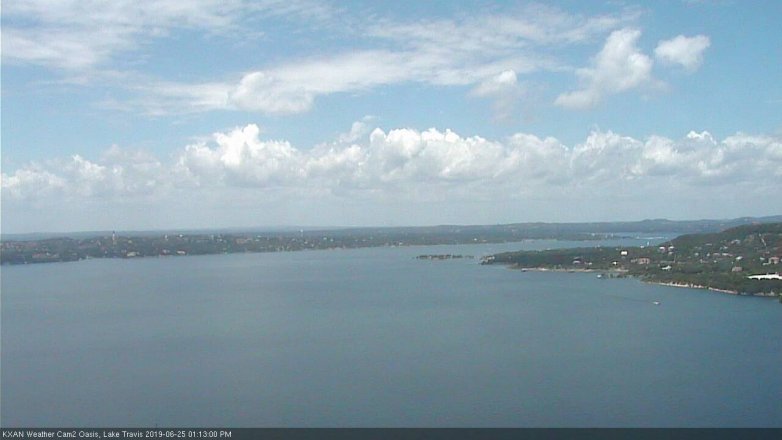 Lake Travis webcam, June 25, 2019 12:15 PM CT