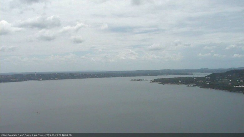 Lake Travis webcam, June 25, 2019 1:20 PM CT