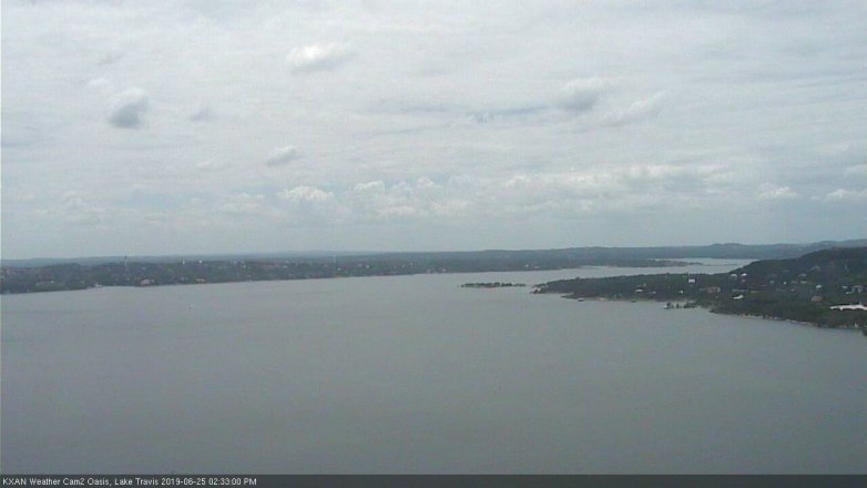 Lake Travis webcam, June 25, 2019 1:35 PM CT
