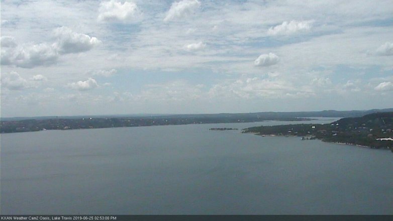 Lake Travis webcam, June 25, 2019 1:55 PM CT