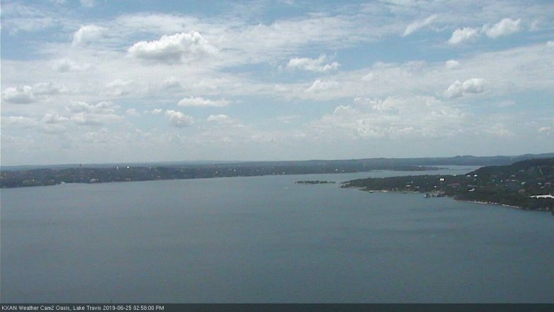 Lake Travis webcam, June 25, 2019 2:00 PM CT