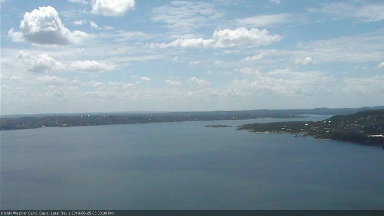 Lake Travis webcam, June 25, 2019 2:05 PM CT