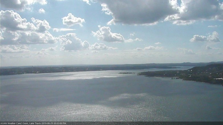 Lake Travis webcam, June 25, 2019 4:05 PM CT