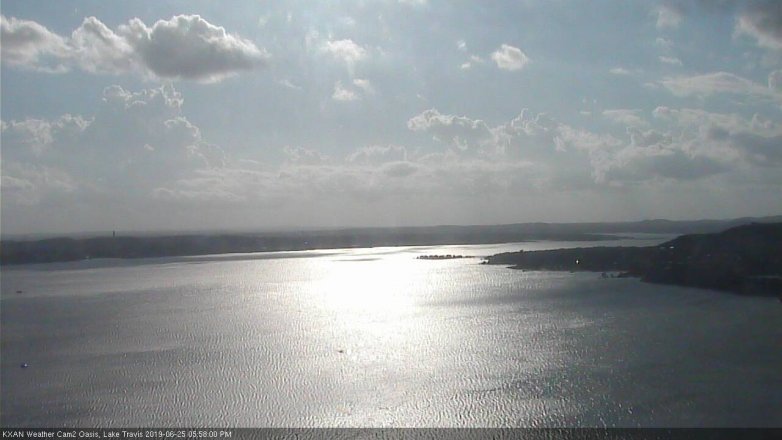 Lake Travis webcam, June 25, 2019 5:00 PM CT