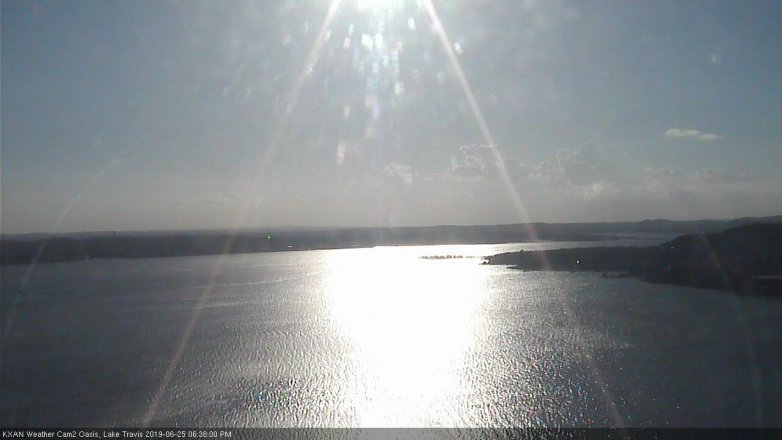 Lake Travis webcam, June 25, 2019 5:40 PM CT