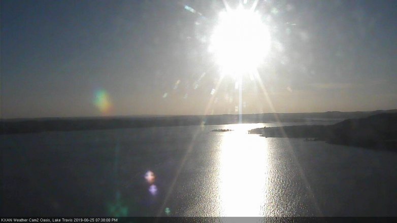 Lake Travis webcam, June 25, 2019 6:40 PM CT