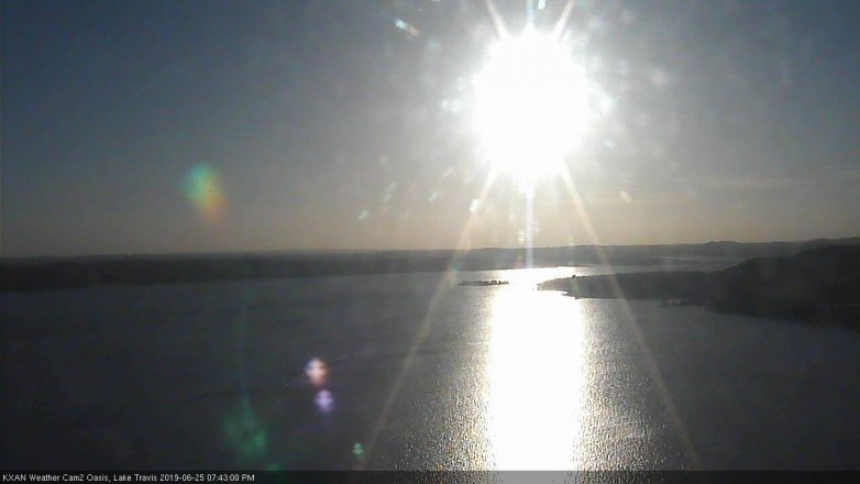 Lake Travis webcam, June 25, 2019 6:45 PM CT
