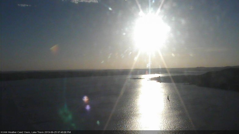 Lake Travis webcam, June 25, 2019 6:50 PM CT