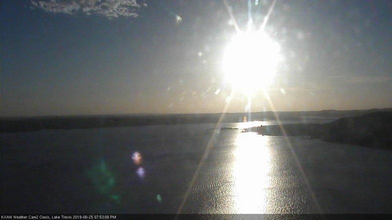 Lake Travis webcam, June 25, 2019 6:55 PM CT