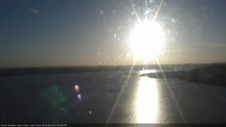 Lake Travis webcam, June 25, 2019 7:00 PM CT