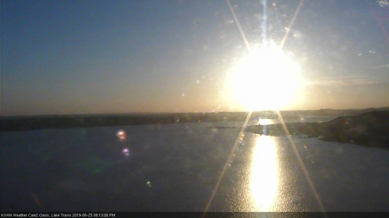 Lake Travis webcam, June 25, 2019 7:15 PM CT
