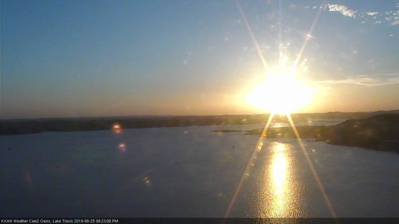 Lake Travis webcam, June 25, 2019 7:25 PM CT