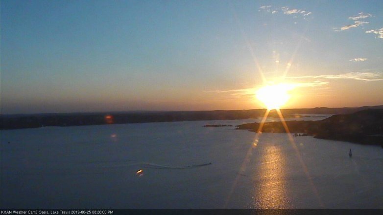 Lake Travis webcam, June 25, 2019 7:30 PM CT