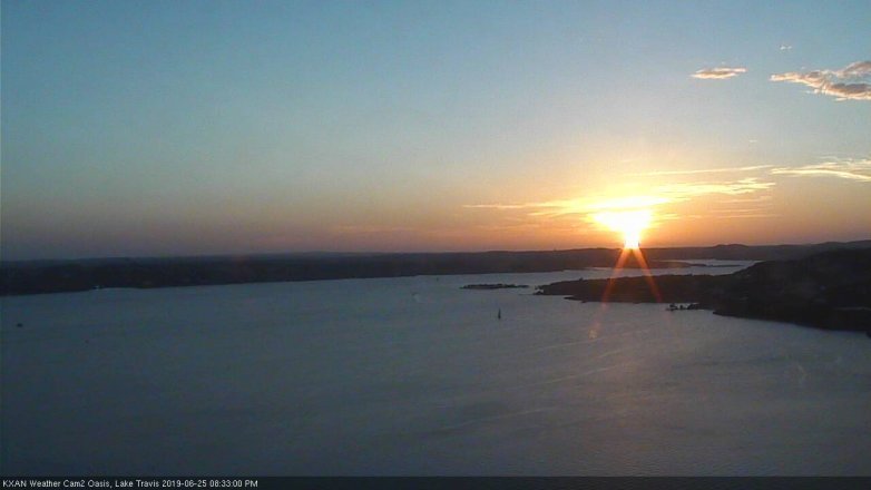 Lake Travis webcam, June 25, 2019 7:35 PM CT