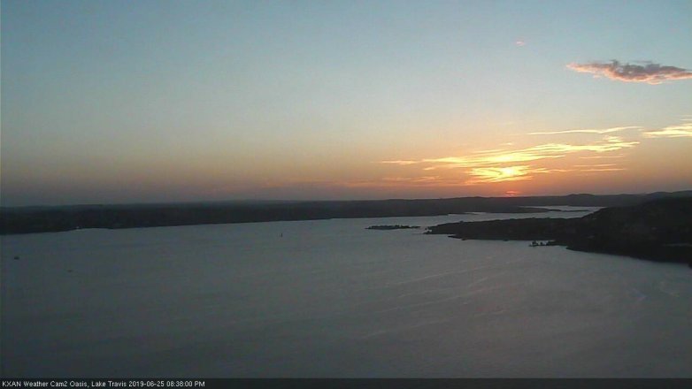 Lake Travis webcam, June 25, 2019 7:40 PM CT