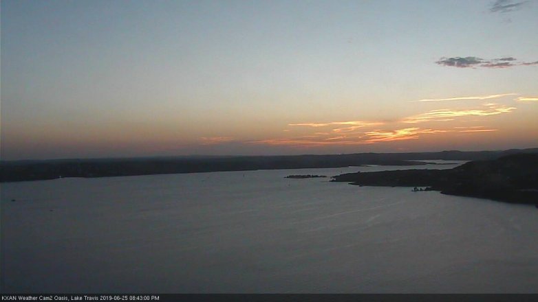 Lake Travis webcam, June 25, 2019 7:45 PM CT