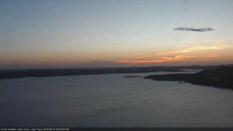 Lake Travis webcam, June 25, 2019 7:50 PM CT